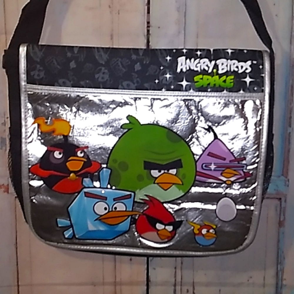 3D Animation AngryBirds Space Black Laptop Totebag Rovio silver